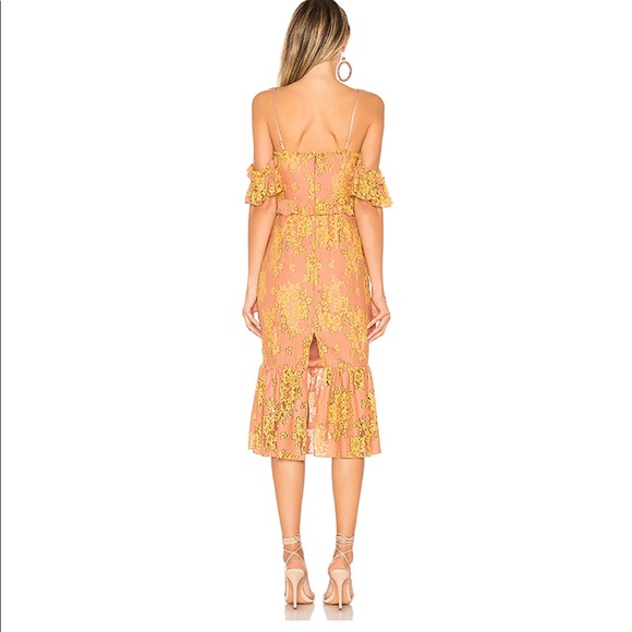 MAJORELLE NWT Sashi Midi Dress in Golden Blush - Picture 2 of 11